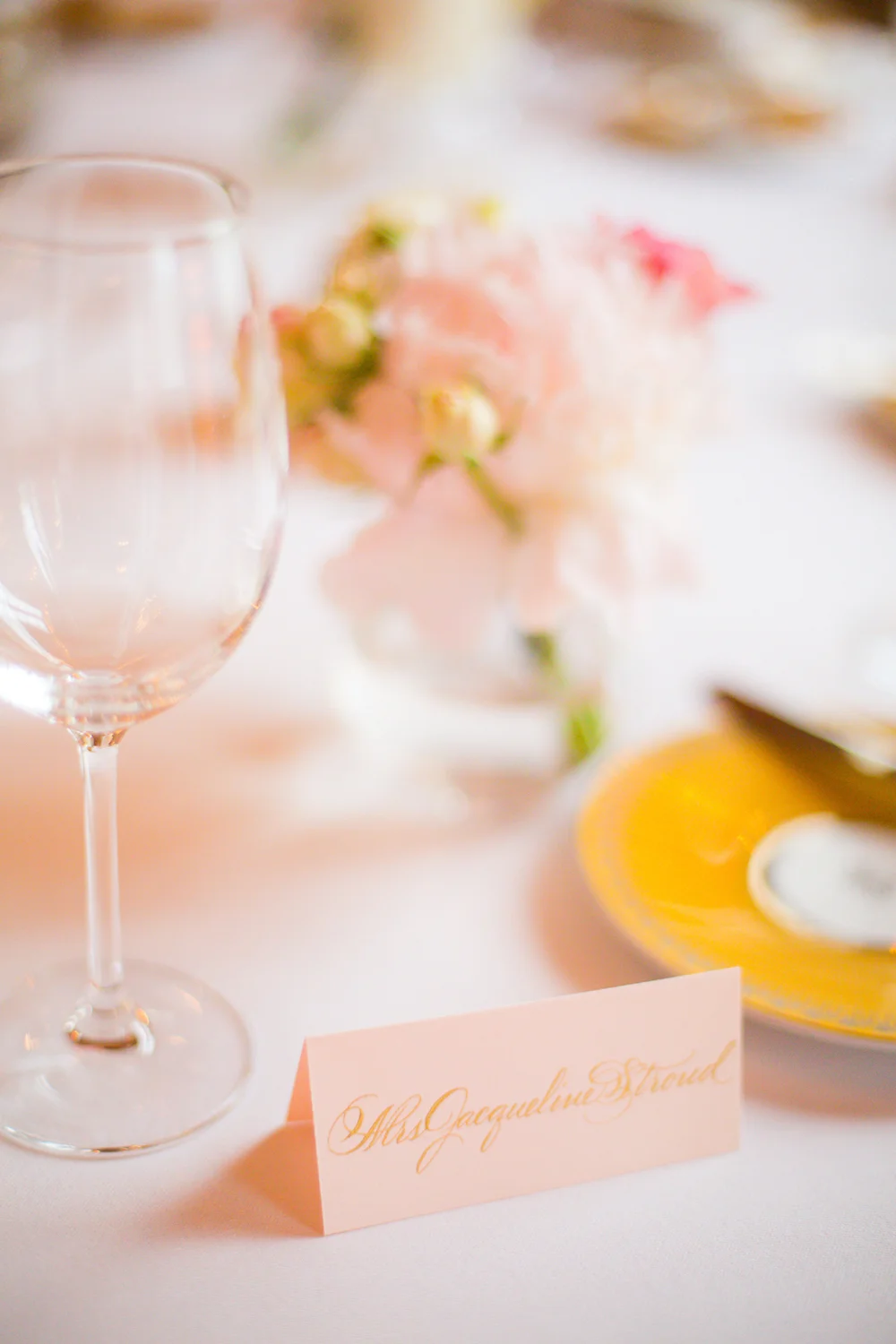 Calligraphied placecards