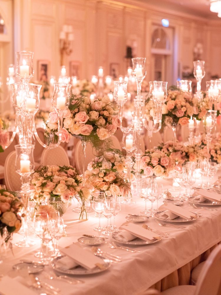 Ritz Paris ballroom wedding reception planned by Fête in France