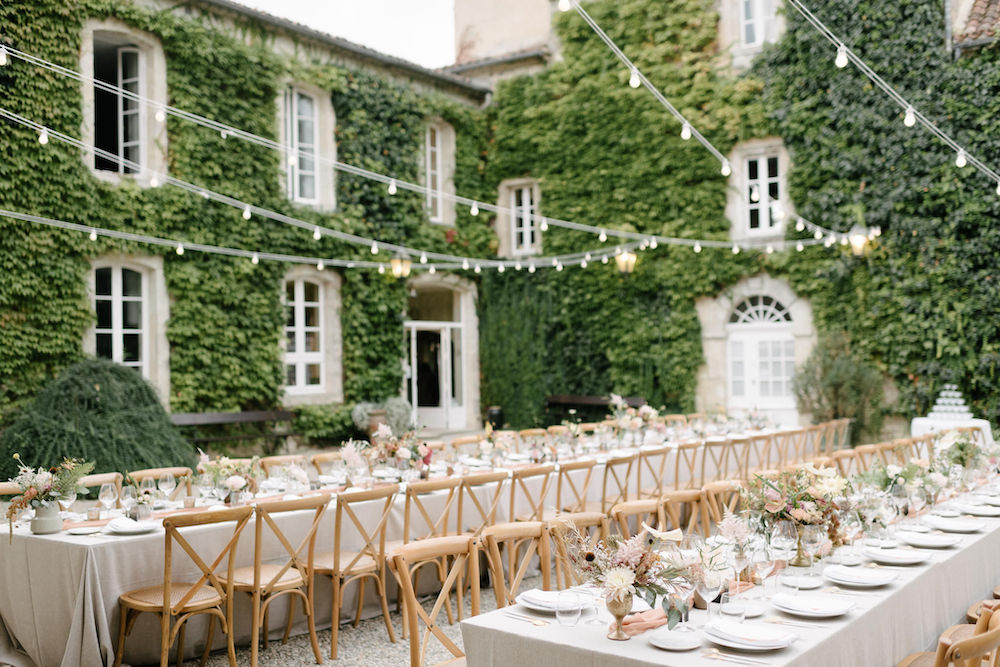 French countryside château wedding planned by Fête in France