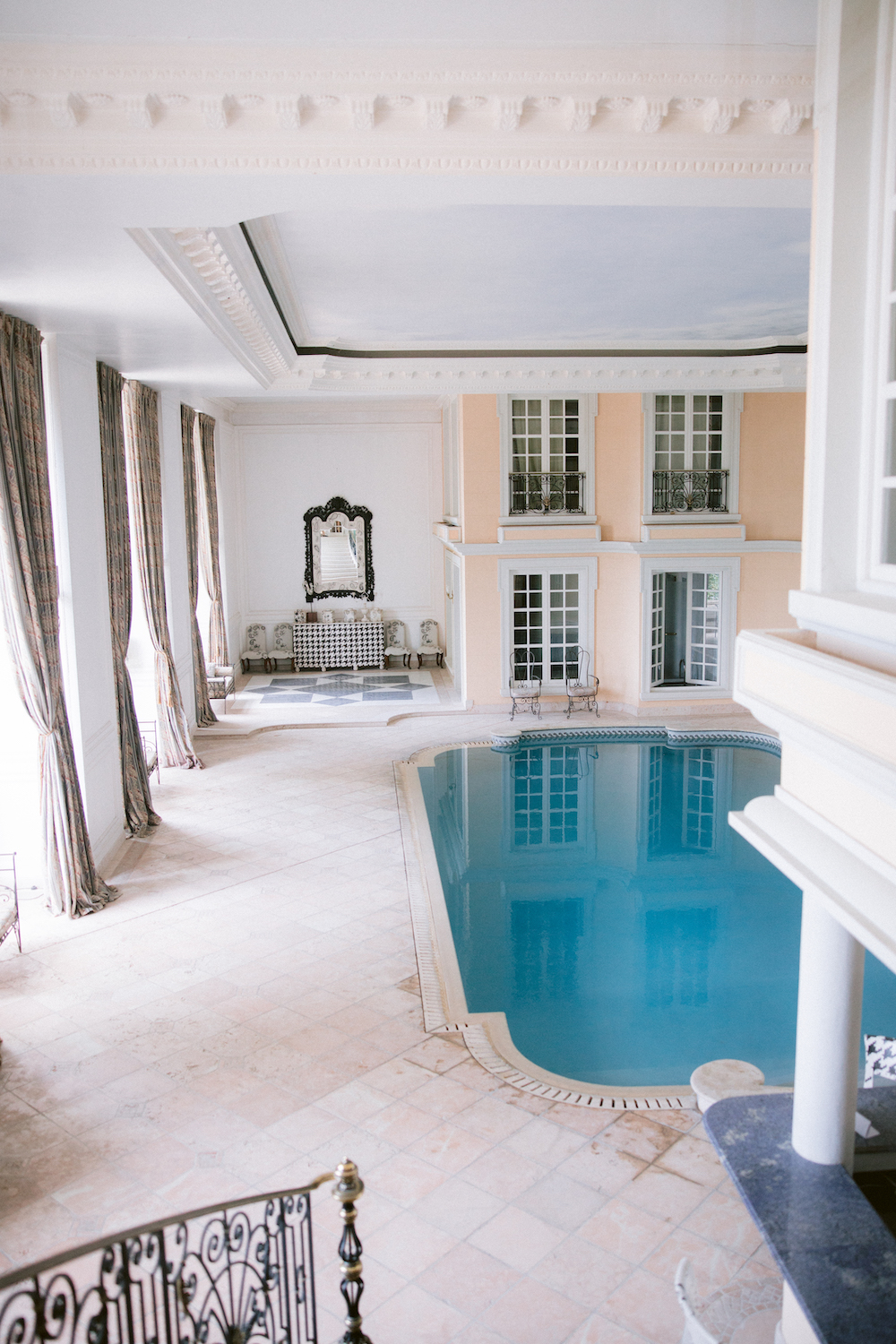 South of France château indoor pool