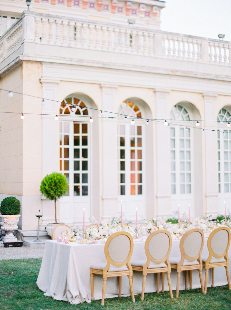South of France outdoor wedding reception